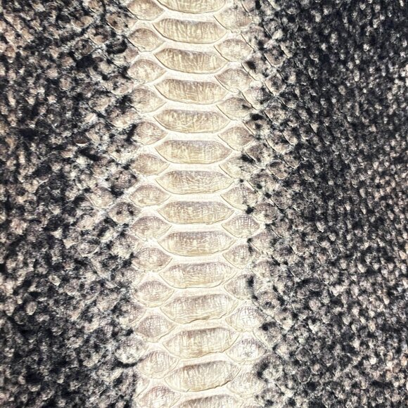 PHILIPP PLEIN Homme Black Lambskin Leather Gray PYTHON Snakeskin Skinny Pants 28 - Picture 4 of 10